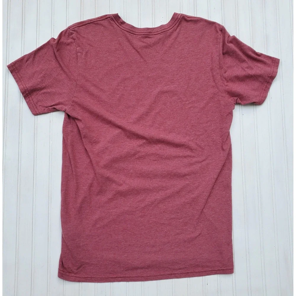 The North Face Mens Heather Red Graphic Logo T-Shirt Size Medium Short Sleeve